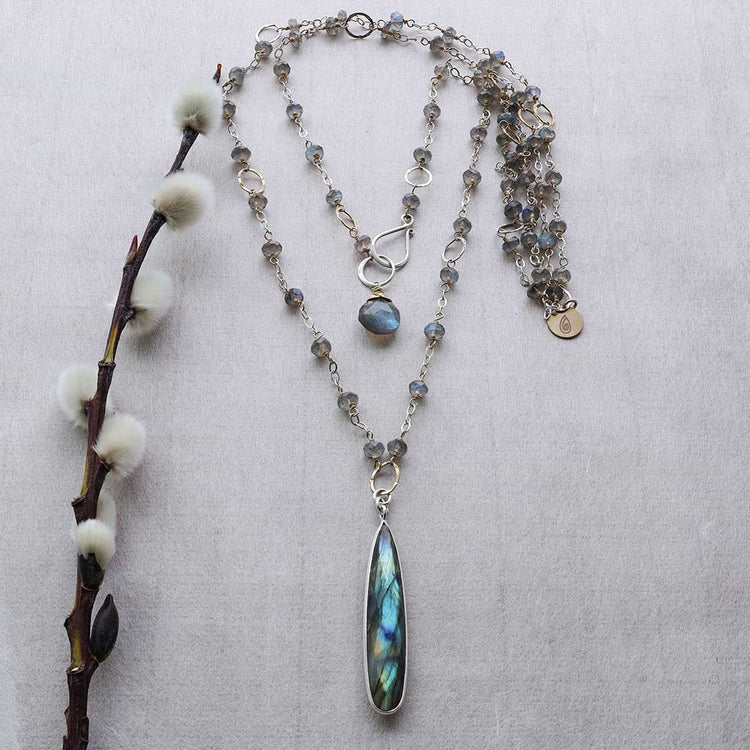 Stillness - Labradorite Double-Strand Necklace - alternate image | BreatheAutumnRain