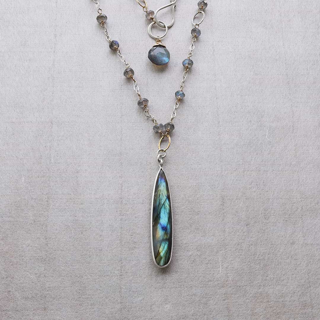 Stillness - Labradorite Double-Strand Necklace - detail image | BreatheAutumnRain