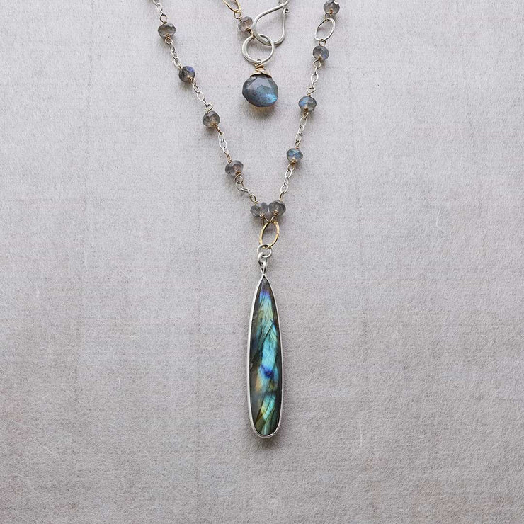 Stillness - Labradorite Double-Strand Necklace - detail image | BreatheAutumnRain