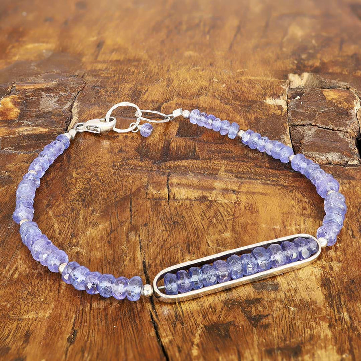 Tanzania - Tanzanites Bar Bracelet - main image | BreatheAutumnRain