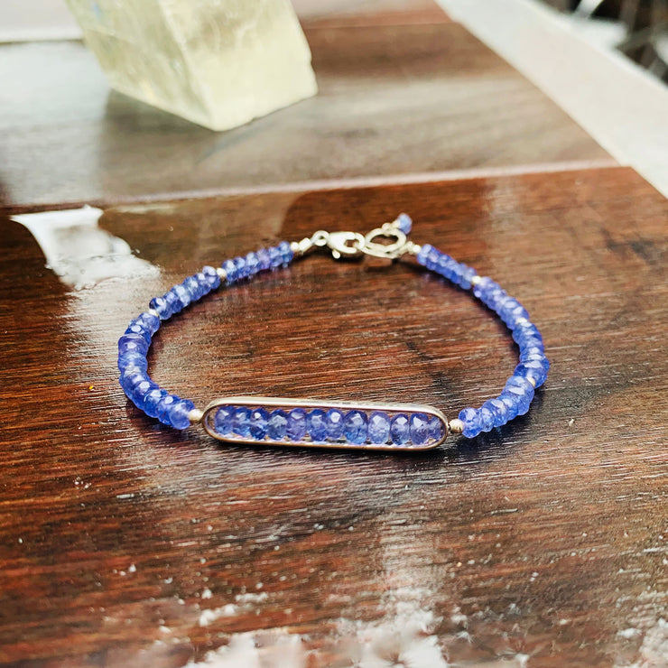 Tanzania - Tanzanites Bar Bracelet - alt image | BreatheAutumnRain