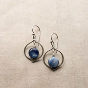 True Blue - Blue Kyanite Hoop Earrings - alternate image | BreatheAutumnRain