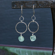 Natural Aquamarine Sterling Silver Earrings alt image | Breathe Autumn Rain Artisan Jewelry
