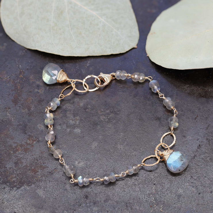 Amaya - Labradorite Gold Bracelet alt image | Breathe Autumn Rain Artisan Jewelry