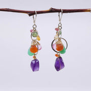 Amethyst Topaz Multi-Gemstone Earrings main image | Breathe Autumn Rain Artisan Jewelry