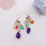 Amethyst Topaz Multi-Gemstone Earrings main image | Breathe Autumn Rain Artisan Jewelry