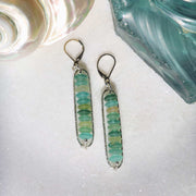 Beach Stroll - Roman Sea Glass Earrings alt image | Breathe Autumn Rain Artisan Jewelry
