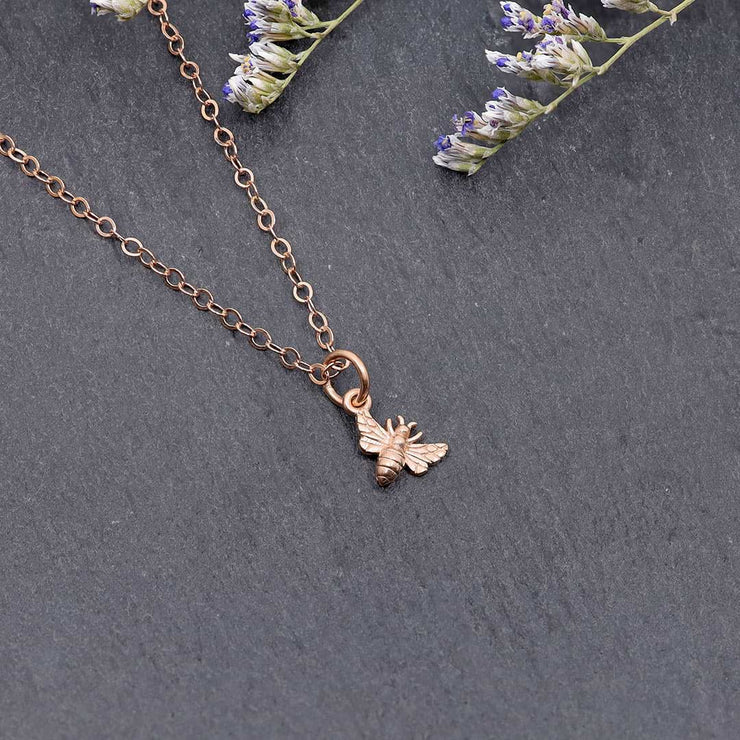 Bees Knees - Honey Bee Charm Necklace rose gold | Breathe Autumn Rain