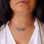 Bella Luna Bar Necklace life style alt image | Breathe Autumn Rain  Artisan Jewelry