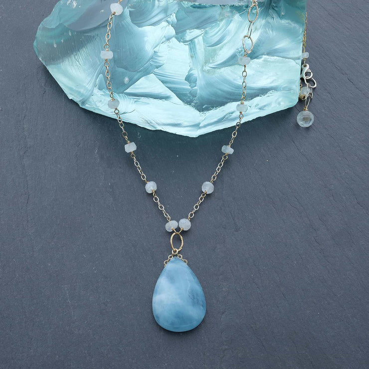 Big Blue Sky - Aquamarine Necklace main image | Breathe Autumn Rain Artisan Jewelry
