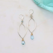 Big Sur - Sky Blue Silver Drop Earrings alt image | Breathe Autumn Rain Artisan Jewelry