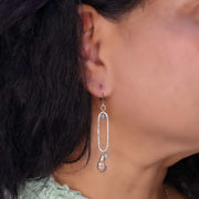 Brooklyn - Green Amethyst Drop Earrings life style image | Breathe Autumn Rain Artisan Jewelry