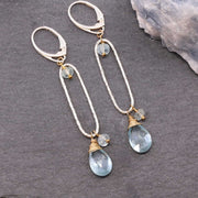 Brooklyn - Limited Edition Aquamarine Drop Earrings alt image | Breathe Autumn Rain Artisan Jewelry