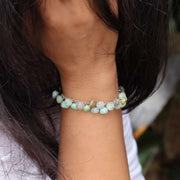 Calypso - Peruvian Opal Silver Bracelet life style image | Breathe Autumn Rain Artisan Jewelry