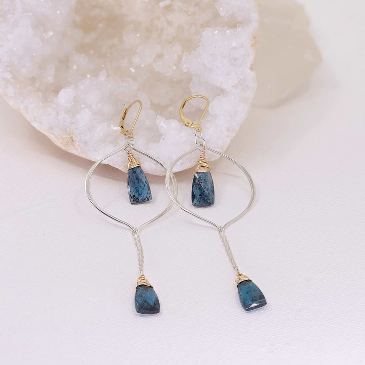 Kyanos - Blue Kyanite Drop Earrings main image | Breathe Autumn Rain Artisan Jewelry