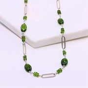 Cloud Forest - Chrome Diopside Silver Necklace detaill image | Breathe Autumn Rain Artisan Jewelry