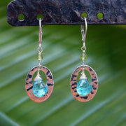 Cozumel - Sterling Silver Apatite Earrings - BreatheAutumnRain