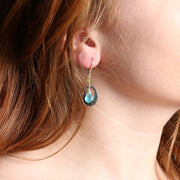 Cozumel - Sterling Silver Apatite Earrings - BreatheAutumnRain