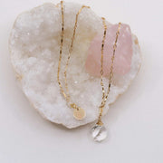 Croft - Quartz Crystal Pendant Gold Necklace alt image | Breathe Autumn Rain Artisan Jewelry
