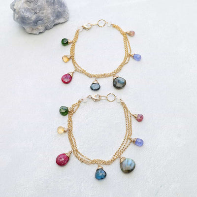 Dauphiné - Topaz Multi-Gemstone Gold Bracelet Main Image | Breathe Autumn Rain