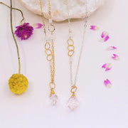 Diamonds In The Sky - Herkimer Diamond Necklace alt image | Breathe Autumn Rain Artisan Jewelry