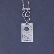 Divination - Silver Tarot Card Pendant Necklace