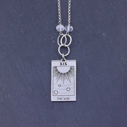 Divination - Silver Tarot Card Pendant Necklace