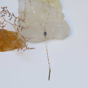 Fatima - Sterling Silver Hamsa Lariat Necklace alt image | Breathe Autumn Rain Artisan Jewelry