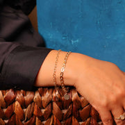 Florence - Gold Beveled Chain Bracelet life style image | Breathe Autumn Rain Artisan Jewelry