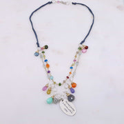Free Hippie - Double-Strand Multi-Gemstone Necklace main image | Breathe Autumn Rain Artisan Jewelry