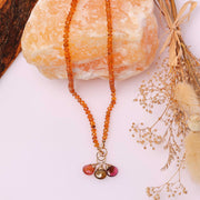Gelato - Songea Sapphire and Tourmaline Gold Necklace alt image | Breathe Autumn Rain Artisan Jewelry