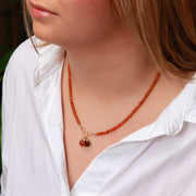 Gelato - Songea Sapphire and Tourmaline Gold Necklace life style main image | Breathe Autumn Rain Artisan Jewelry