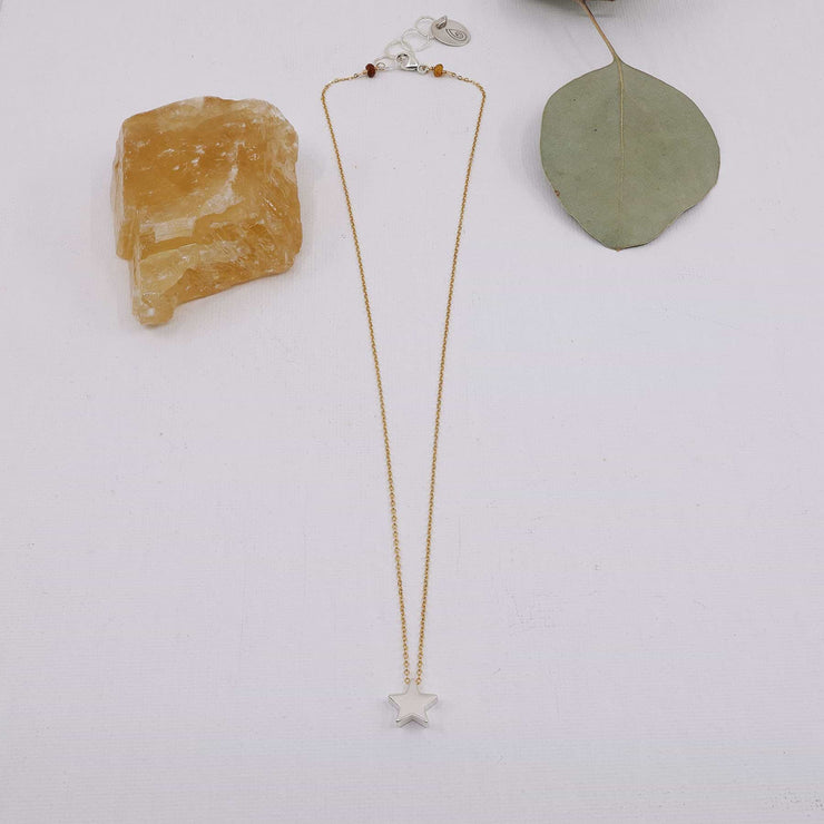 Gliding Star - Silver Star Necklace alt image | Breathe Autumn Rain Artisan Jewelry