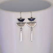 Half Moon Bay - Sterling Silver Dangle Earrings main image | Breathe Autumn Rain Artisan Jewelry
