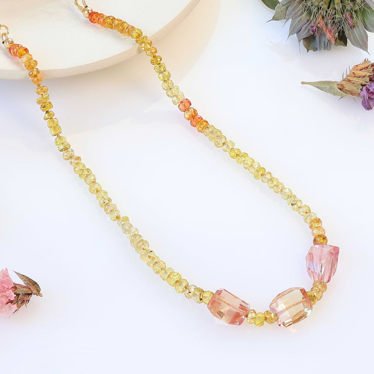 Happy - Sapphire Necklace detail image | Breathe Autumn Rain Artisan Jewelry