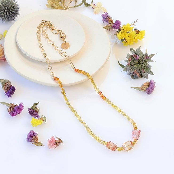 Happy - Sapphire Necklace main image | Breathe Autumn Rain Artisan Jewelry