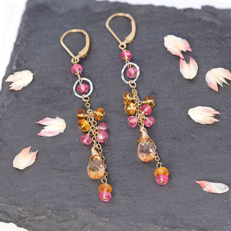 Hermosa Beach - Sapphire Drop Earrings alt image | Breathe Autumn Rain Artisan Jewelry