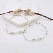 Icicles and Glitter - Herkimer Diamond Silver Bracelet alt image | Breathe Autumn Rain Artisan Jewelry