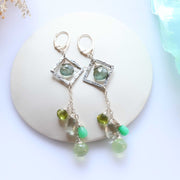 Ireland - Multi Gemstone Sterling Silver Drop Earrings alt image | Breathe Autumn Rain Jewelry