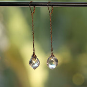 Katya - Crystal Quartz Drop Gold Earrings main image | Breathe Autumn Rain Artisan Jewelry