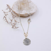 Lara - Mermaid Pendant Mixed Metal Chain Necklace main image | Breathe Autumn Rain Artisan Jewelry