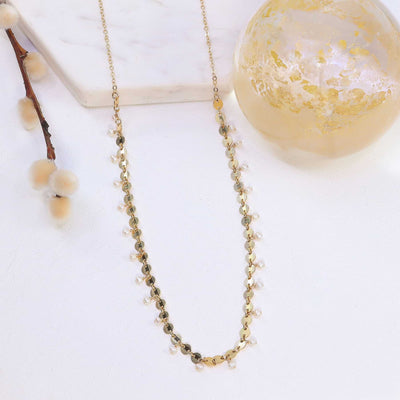 Lily - Pearl and Gold Necklace main image | Breathe Autumn Rain Artisan Jewelry