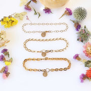 Mina - Pamplona - Florence - Gold Link Chain Bracelets | Breathe Autumn Rain Artisan Jewelry