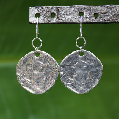 Moon Goddess - Large Sterling Silver Earrings - BreatheAutumnRain