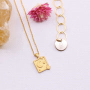 Moon Over Stars - Delicate Gold Pendant Necklace alt image | Breathe Autumn Rain Artisan Jewelry