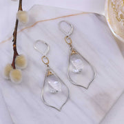 Oxygen - Crystal Quartz Drop Earrings main image | Breathe Autumn Artisan Jewelry
