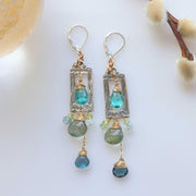 Pacific - Multi-Gemstone Silver Earrings main image | Breathe Autumn Rain Artisan Jewelry