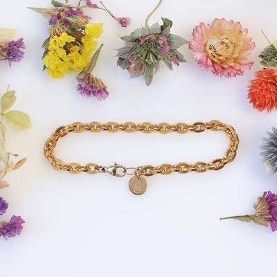 Pamplona - Heavy Gauge Gold Link Chain Bracelet main image | Breathe Autumn Rain Artisan Jewelry
