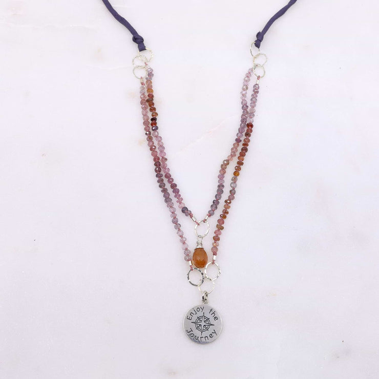 Pink Spinel Double Strand Necklace main image | Breathe Autumn Rain Artisan Jewelry