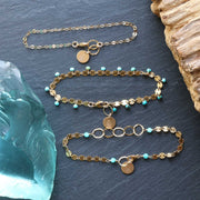 Amira - Sleeping Beauty Turquoise Bracelet stacking example | Breathe Autumn Rain Artisan Jewelry